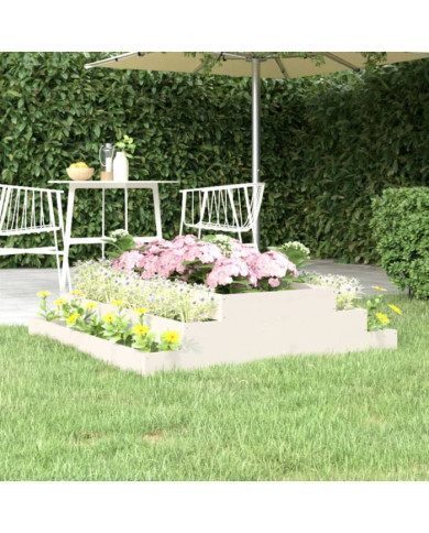 Jardinière Blanc 110x110x27 cm Bois massif de pin | Mobilier & Déco