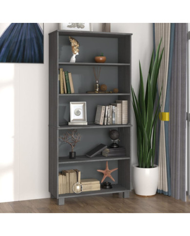 Buffet HAMAR Bois massif de pin Gris foncé | Mobilier & Déco