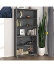 Buffet HAMAR Bois massif de pin Gris foncé | Mobilier & Déco