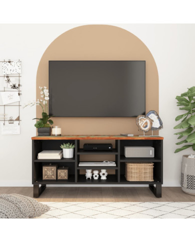 Meuble TV 100x33x46 cm bois de récupération et d'ingénierie | Mobilier & Déco