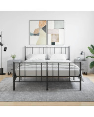 Tables de chevet 2pcs gris béton 40x35x47,5cm bois d’ingénierie | Mobilier & Déco