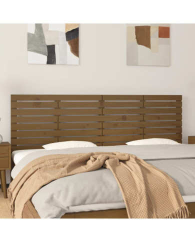 Tête de lit murale Marron miel 166x3x63 cm Bois massif de pin | Mobilier & Déco