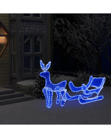 Cordon lumineux de Noël Renne et traîneau avec maille 432 LED | Mobilier & Déco