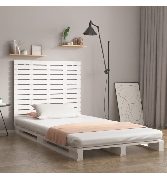 Tête de lit murale Blanc 81x3x91,5 cm Bois massif de pin | Mobilier & Déco