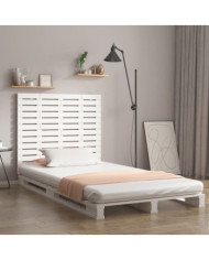 Tête de lit murale Blanc 81x3x91,5 cm Bois massif de pin | Mobilier & Déco