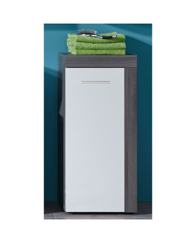 Trendteam Armoire de rangement de sol Miami Blanc et argenté fumé | Mobilier & Déco