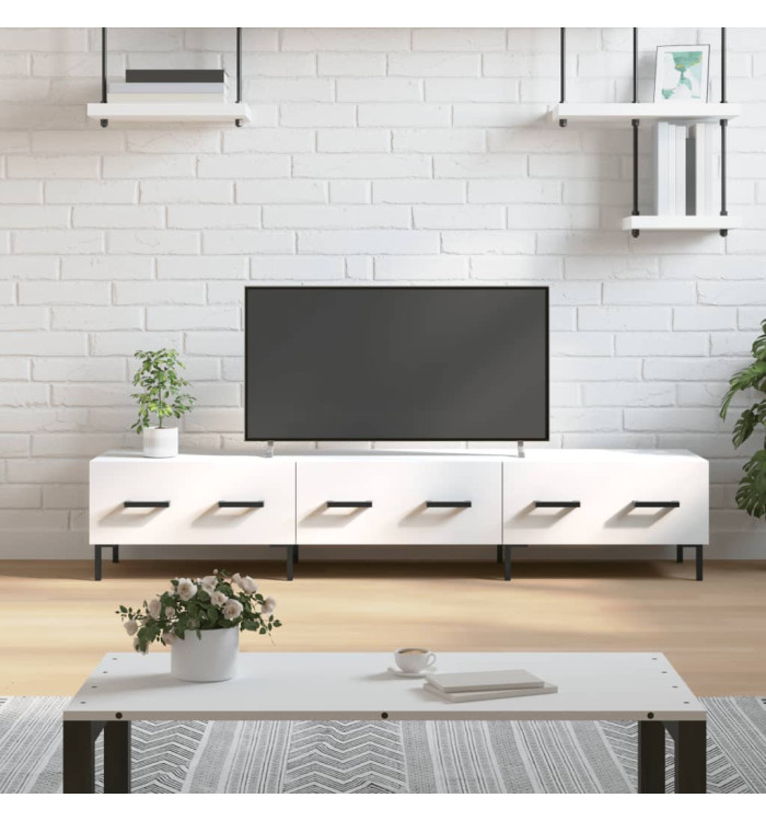 Meuble TV blanc 150x36x30 cm bois d'ingénierie | Mobilier & Déco
