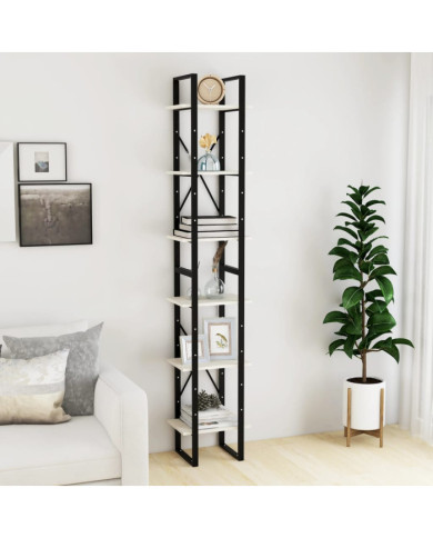 Armoire haute Blanc 40x30x210 cm Bois de pin solide | Mobilier & Déco