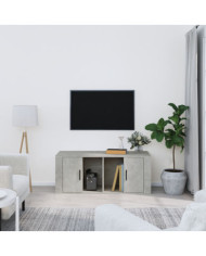 Meuble TV Gris béton 100x35x40 cm Bois d'ingénierie | Mobilier & Déco