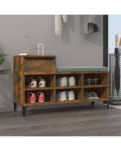 Armoire à chaussures Chêne fumé 102x36x60 cm Bois d'ingénierie | Mobilier & Déco