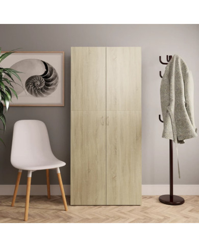 Armoire à chaussures Chêne sonoma 80x35,5x180cm Bois ingénierie | Mobilier & Déco