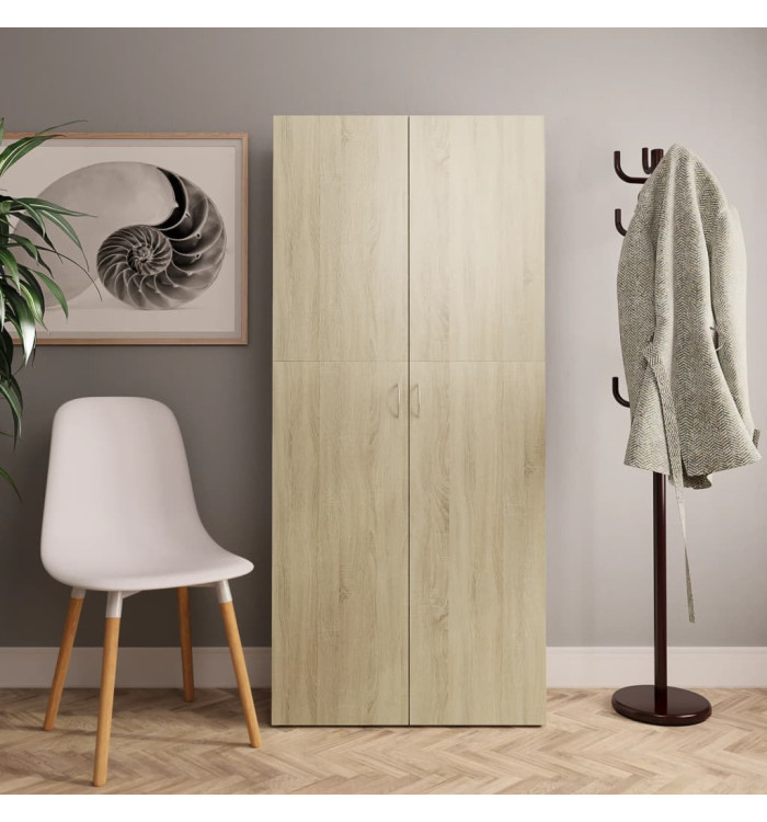 Armoire à chaussures Chêne sonoma 80x35,5x180cm Bois ingénierie | Mobilier & Déco