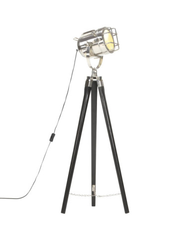 Lampadaire à trépied Noir Bois de manguier massif 97 cm | Mobilier & Déco