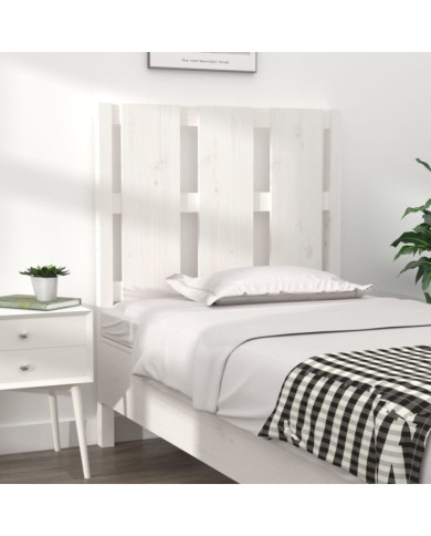 Tête de lit Blanc 80,5x4x100 cm Bois massif de pin | Mobilier & Déco