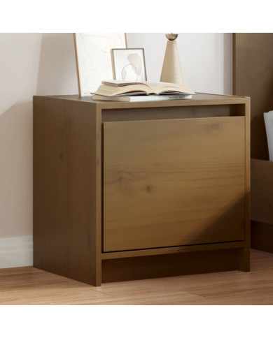 Table de chevet Marron miel 40x30,5x40 cm Bois de pin massif | Mobilier & Déco