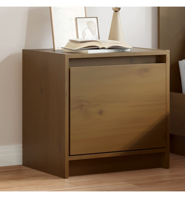 Table de chevet Marron miel 40x30,5x40 cm Bois de pin massif | Mobilier & Déco