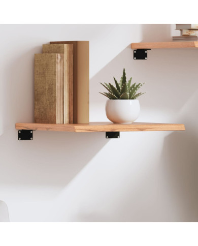 Étagère murale marron clair 40x40x2 cm bois chêne massif traité | Mobilier & Déco