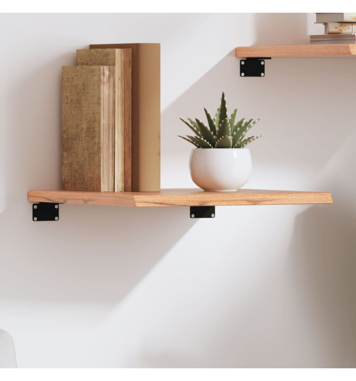 Étagère murale marron clair 40x40x2 cm bois chêne massif traité | Mobilier & Déco