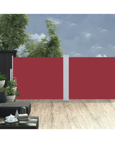 Auvent latéral rétractable Rouge 140 x 1000 cm | Mobilier & Déco