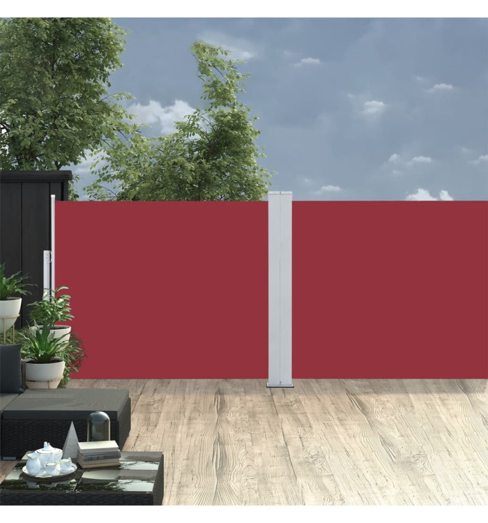 Auvent latéral rétractable Rouge 140 x 1000 cm | Mobilier & Déco