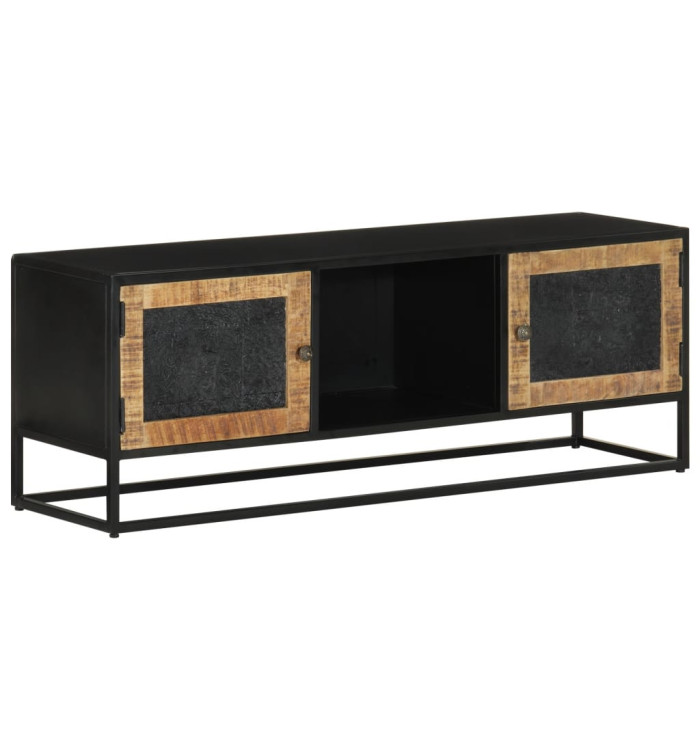 Meuble TV 110x30x40 cm bois massif de manguier et fer | Mobilier & Déco