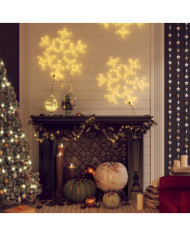 Figure de flocon de neige de Noël et 144LED Blanc chaud 59x59cm | Mobilier & Déco