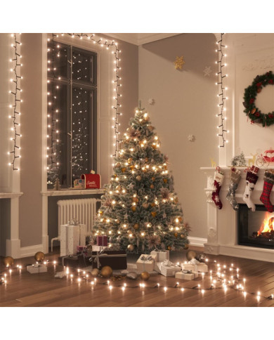 Guirlande à LED compacte avec 3000 LED Blanc chaud 65 m PVC | Mobilier & Déco