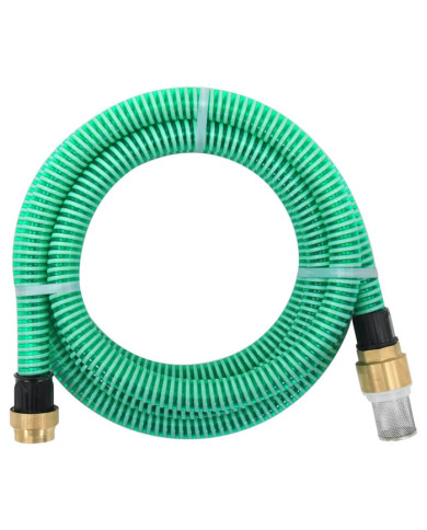 Tuyau d'aspiration avec raccords en laiton vert 1,1" 4 m PVC | Mobilier & Déco