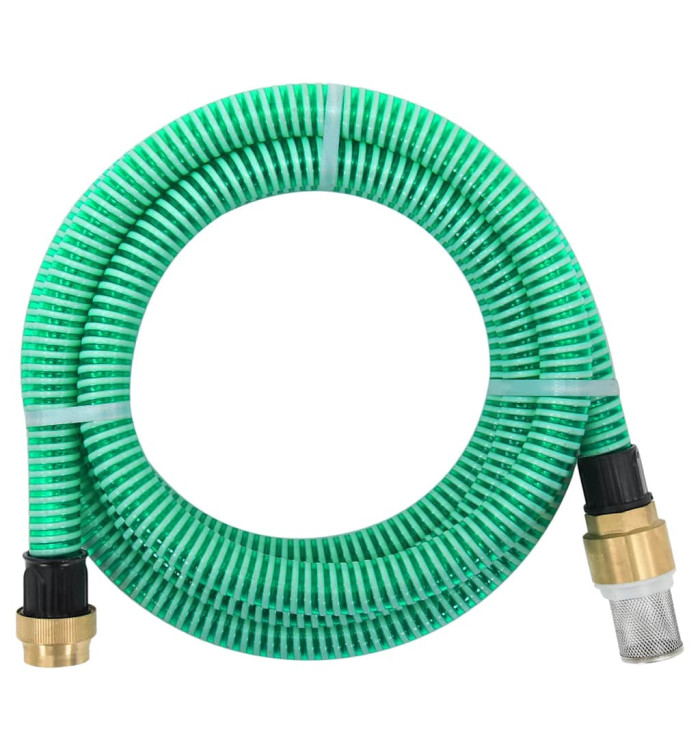 Tuyau d'aspiration avec raccords en laiton vert 1,1" 4 m PVC | Mobilier & Déco