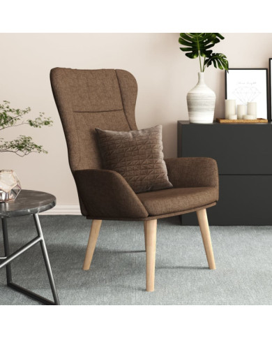 Chaise de relaxation Marron Tissu | Mobilier & Déco
