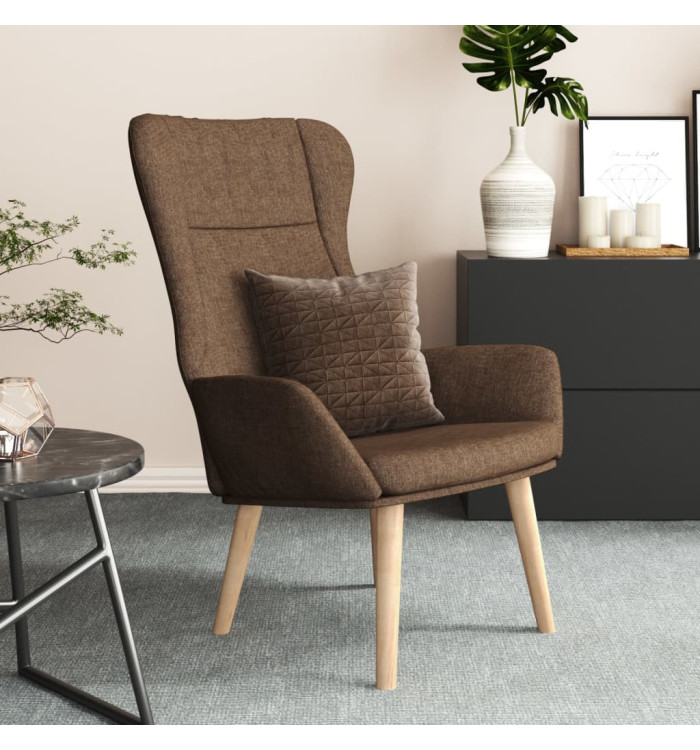 Chaise de relaxation Marron Tissu | Mobilier & Déco