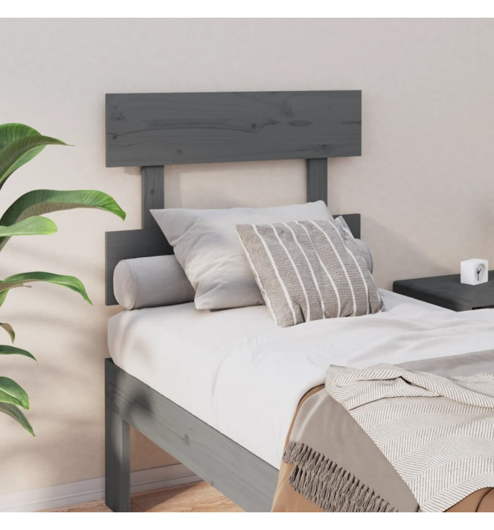 Tête de lit Gris 78,5x3x81 cm Bois massif de pin | Mobilier & Déco