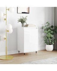 Buffet blanc brillant 40x35x70 cm bois d'ingénierie | Mobilier & Déco