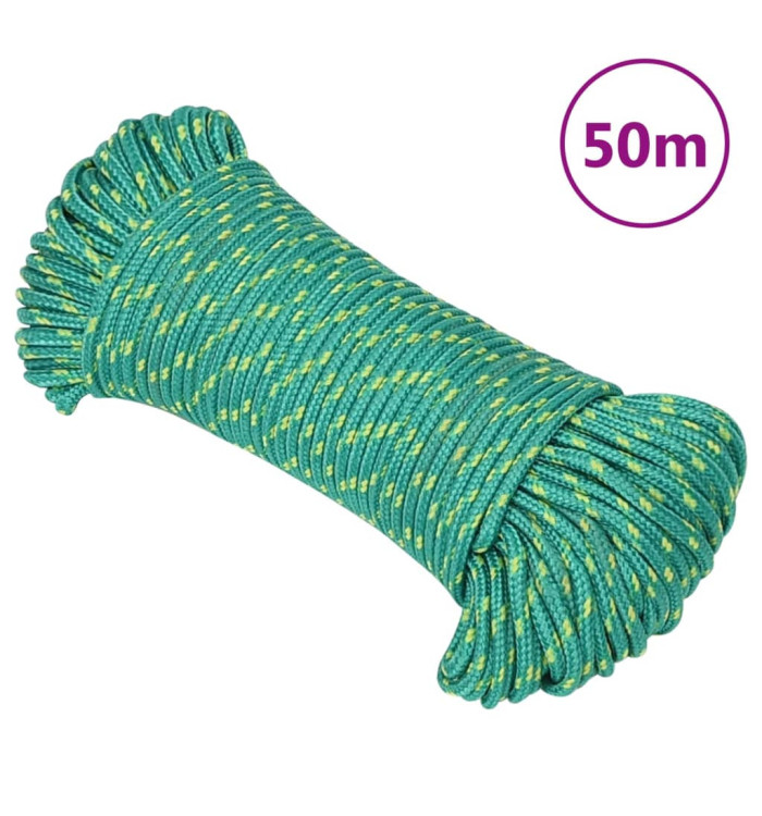 Corde de bateau Vert 3 mm 50 m Polypropylène | Mobilier & Déco