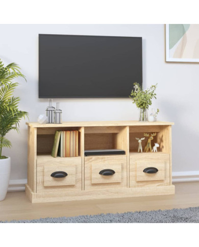Meuble TV chêne sonoma 100x35x50 cm bois d'ingénierie | Mobilier & Déco