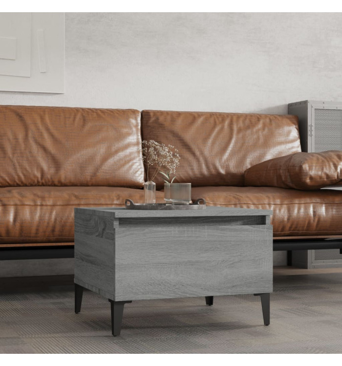 Table d'appoint Sonoma gris 50x46x35 cm Bois d'ingénierie | Mobilier & Déco
