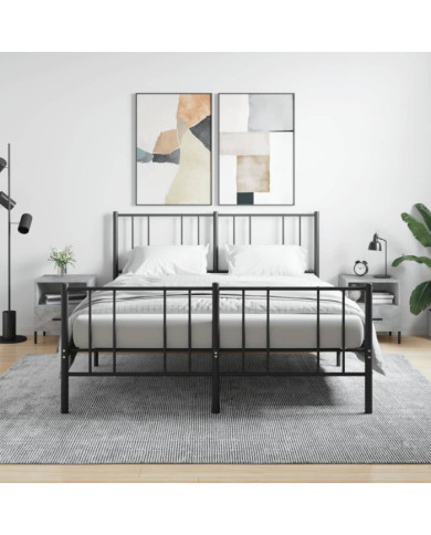 Tables de chevet 2pcs gris béton 40x35x47,5cm bois d’ingénierie | Mobilier & Déco
