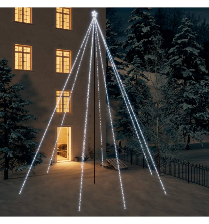 Sapin de Noël à LED Int/Extérieur 1300 LED blanc froid 8 m | Mobilier & Déco