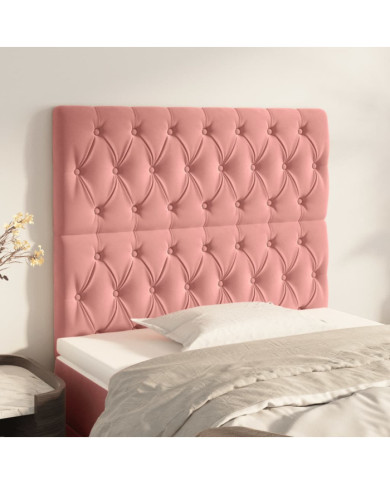 Têtes de lit 2 pcs Rose 100x7x78/88 cm Velours | Mobilier & Déco