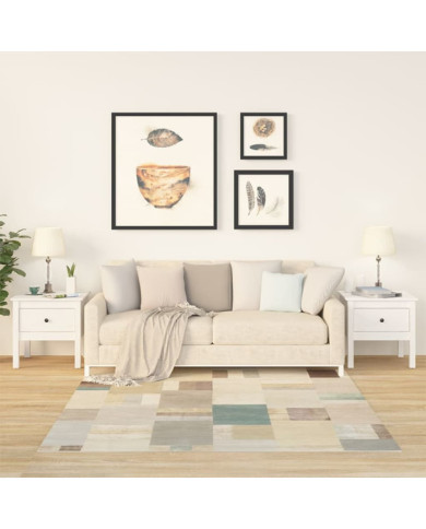 Tables d'appoint 2 pcs Blanc 50x50x49 cm Bois massif de pin | Mobilier & Déco