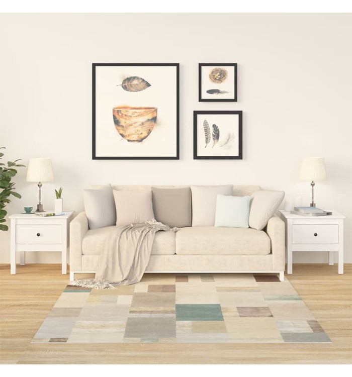 Tables d'appoint 2 pcs Blanc 50x50x49 cm Bois massif de pin | Mobilier & Déco
