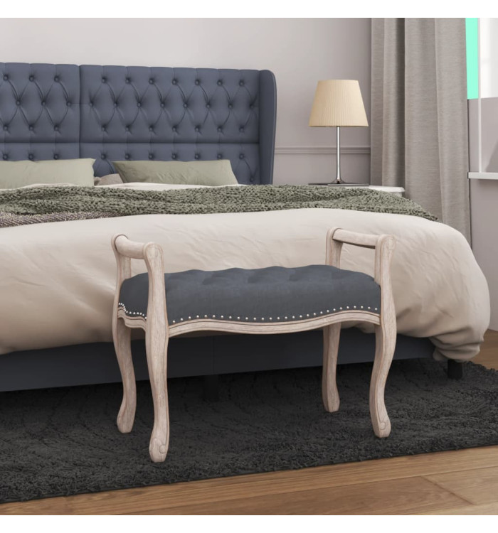 Banc Gris foncé 80x45x60 cm Velours | Mobilier & Déco