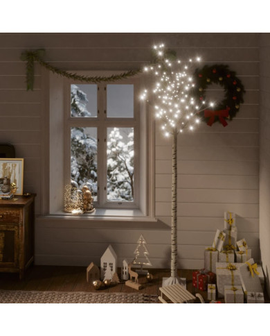 Sapin de Noël 200 LED blanc froid Saule 2,2 m Int/Ext | Mobilier & Déco