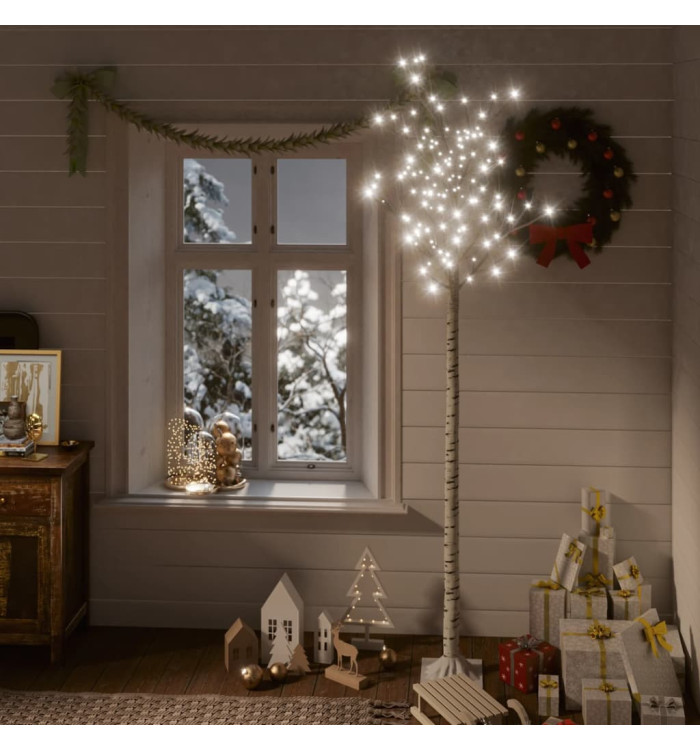 Sapin de Noël 200 LED blanc froid Saule 2,2 m Int/Ext | Mobilier & Déco