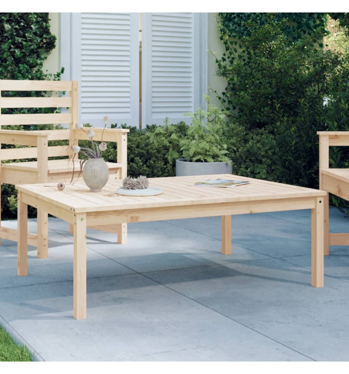 Table de jardin 121x82,5x45 cm bois massif de pin | Mobilier & Déco