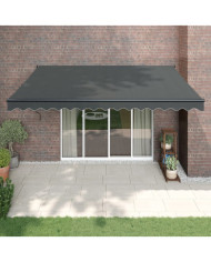 Auvent rétractable automatique anthracite 4x3 m | Mobilier & Déco