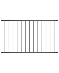 Panneau de clôture Acier enduit de poudre 1,7x1 m Noir | Mobilier & Déco