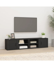 Meubles TV 2 pcs Noir 80x31,5x36 cm Bois d'ingénierie | Mobilier & Déco