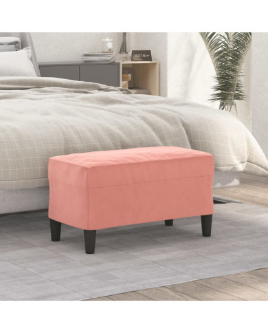 Banc Rose 70x35x41 cm Velours | Mobilier & Déco