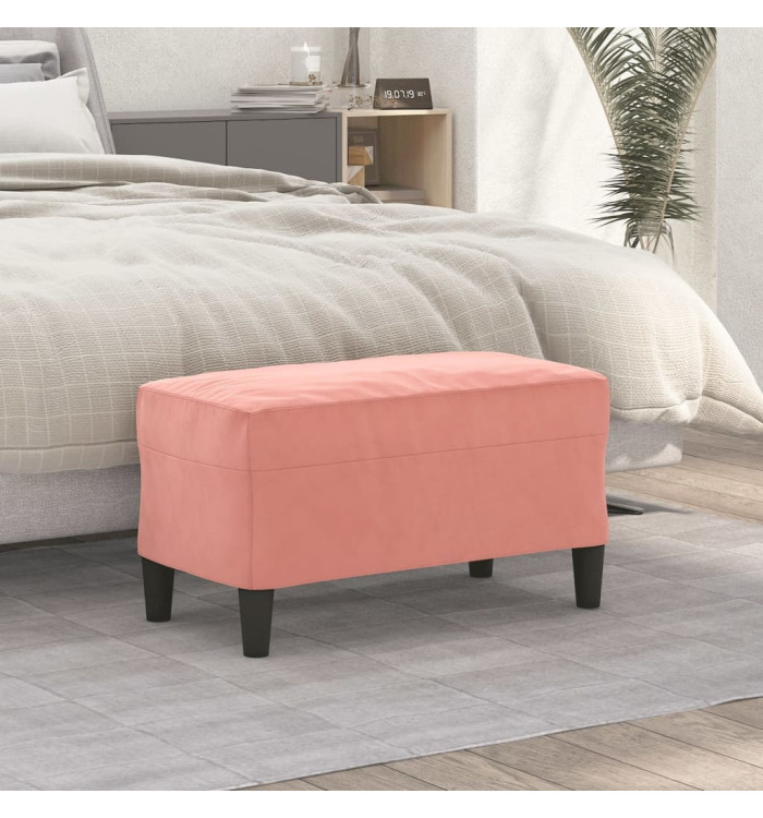 Banc Rose 70x35x41 cm Velours | Mobilier & Déco